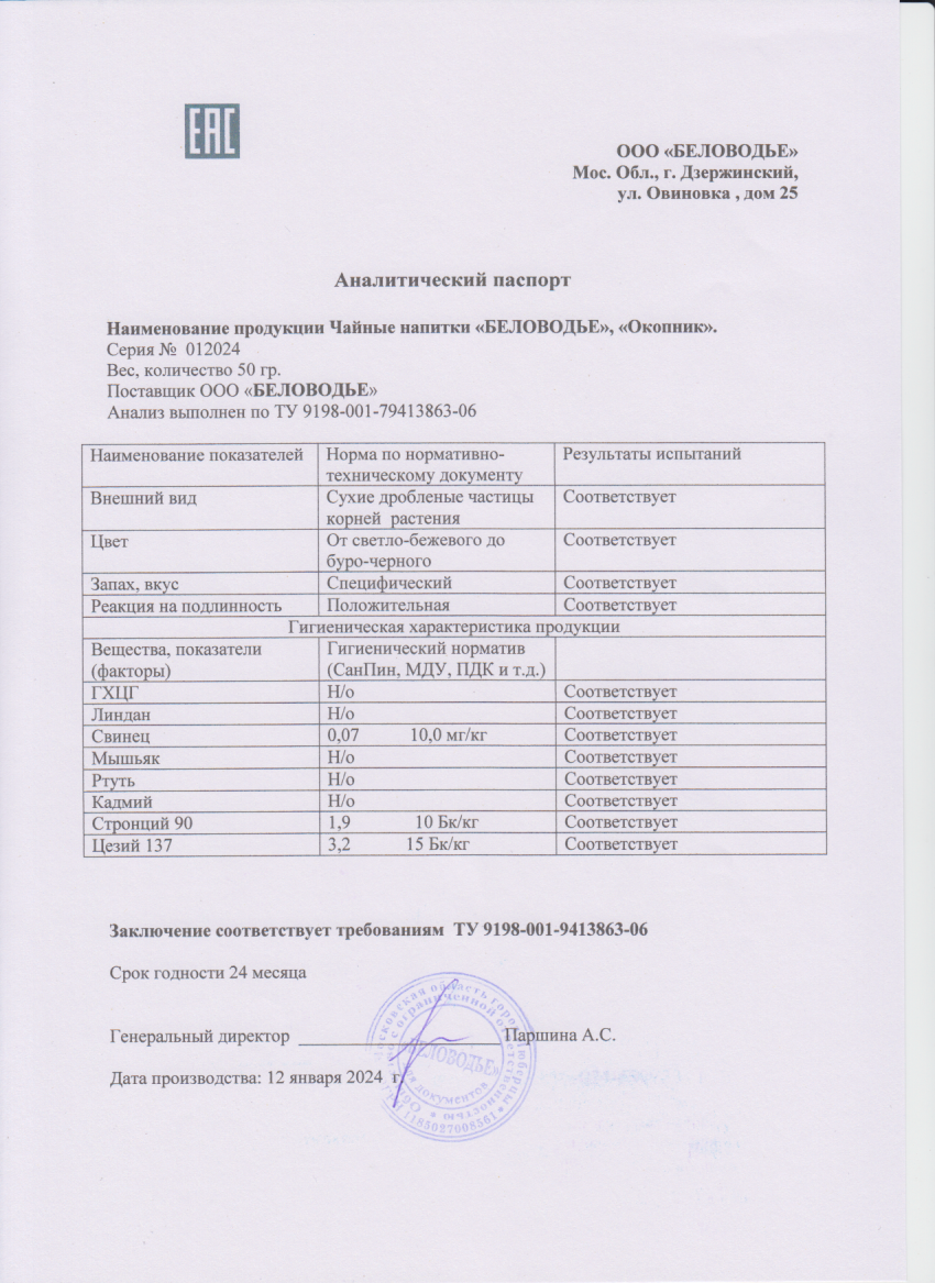 Паспорт №012024